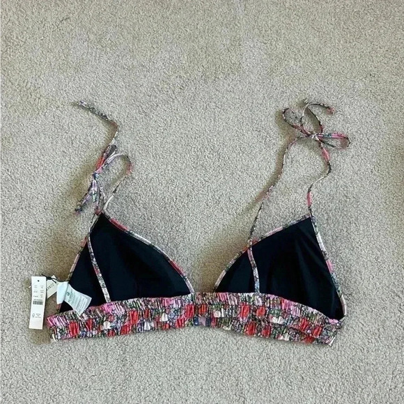 New with tags J crew Tie-shoulder ruched top in Liberty® Meadow Song fabric - Picture 4 of 5